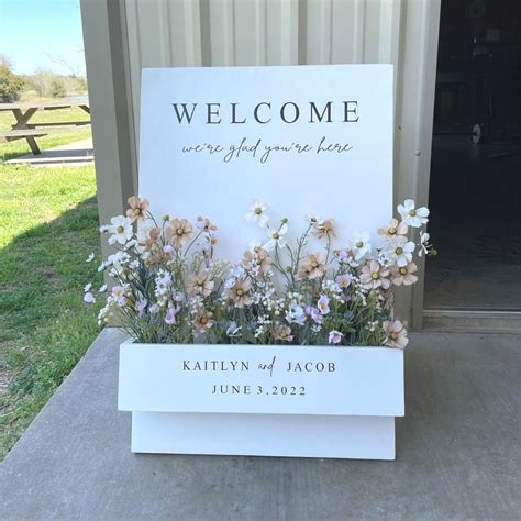 Downloadable Tutorial Flower Box Welcome Sign Picture And Etsy
