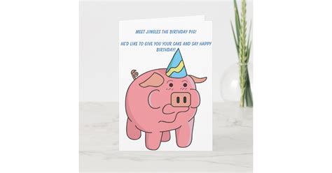 Funny Pig Birthday Card