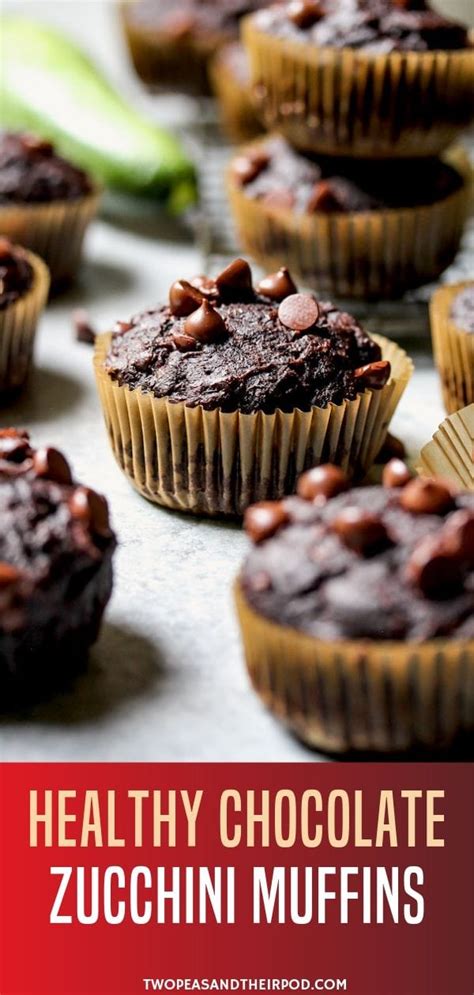 I made this into muffins for better portion control. Healthy Chocolate Zucchini Muffins - Two Peas & Their Pod