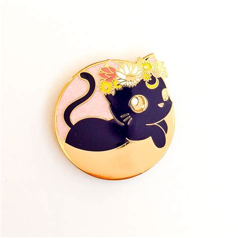 Snapcat Luna Pin Stami Studios Sailor Moon Luna Sailor Moon Pins