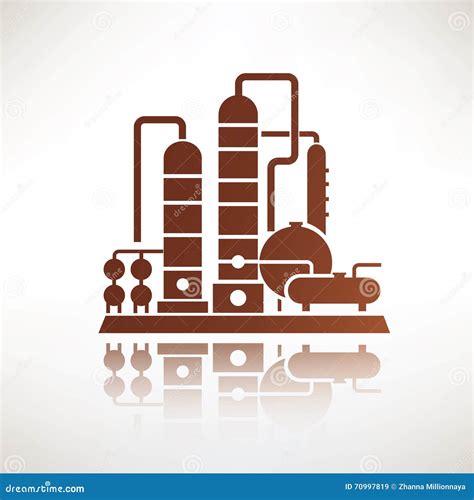 Petrochemical Plant Symbol Refinery Stock Vector Illustration Of