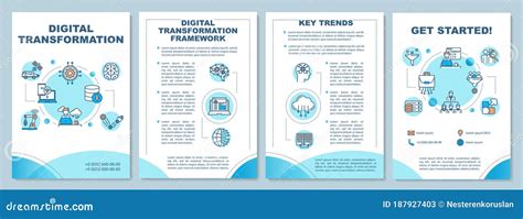 Digital Transformation Brochure Template Stock Vector Illustration Of