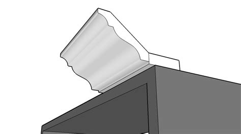Want to know how to install crown molding on cabinets for a kitchen remodel? Crown Moulding Detail for Frameless Cabinets