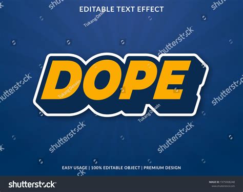 Dope Text Effect Template Bold Style Stock Vector Royalty Free