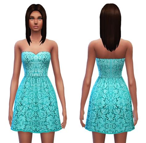 Strapless Dress 7 Designs At Sim4ny Sims 4 Updates