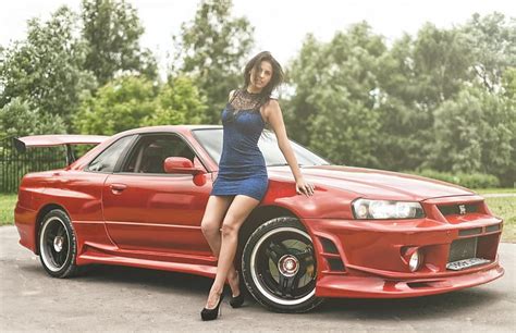 1920x1080px 1080p free download bonito dress red sexy skyline model r34 nissan girl