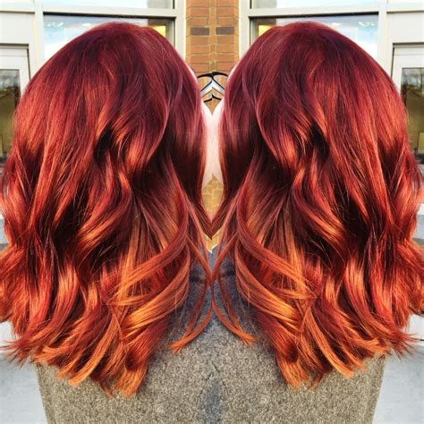 red to copper color melt hair styles red hair color ombre hair