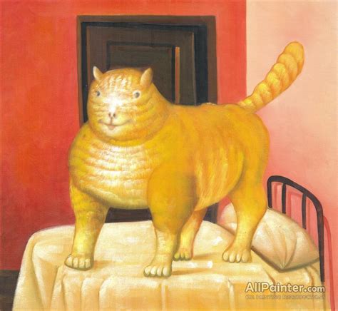 Fernando Botero Cat On A Bed Oil Painting Reproductions For Sale AllPainter Online Gallery