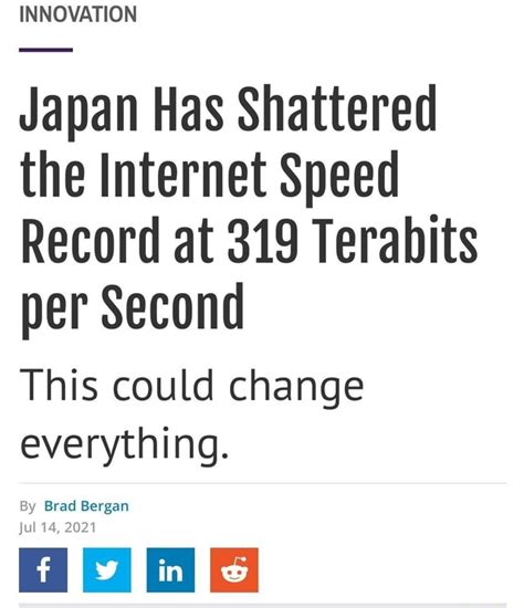 Innovation Japan Has Shattered The Internet Speed Record At 319