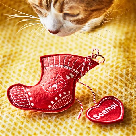Personalised Handmade Catnip Toy Stocking Cat Toys By Freak Meowt