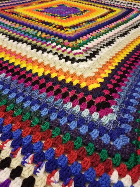 Crochet Granny Square Scrap Blanket Etsy