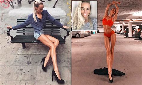 Swedish Model Ia Ostergren Shows Off Her 40 Inch Legs Daily Mail Online