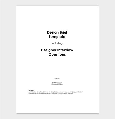 16 Free Design Brief Templates And Examples Docformats