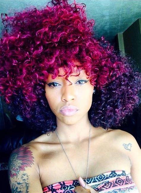Black hair is the most common hair color.people with black hair have both dark and light eyes. This color is Gorgeous | Natural hair styles, Bold hair ...