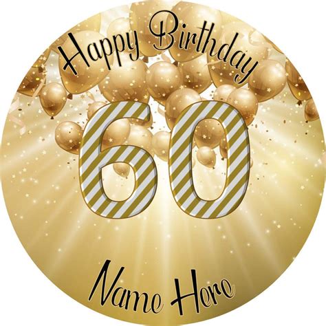 60th Birthday Cake Toppers 60th Birthday Acrylic Cake Topper Script