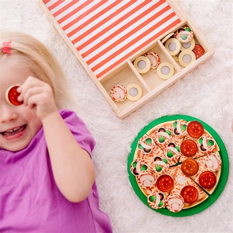 Melissa And Doug Wooden Pizza Wooden Toys Pretend Play Food For Kids Ebay