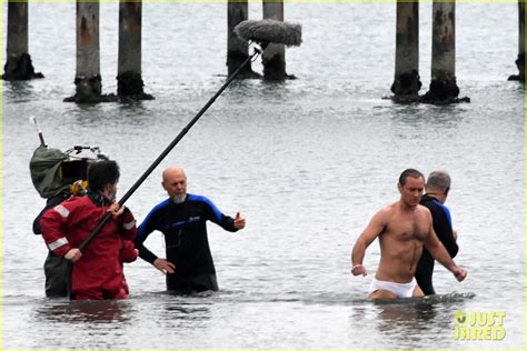 Jude Law Swims In His Speedo For New Pope Beach Scene Photo 4270107