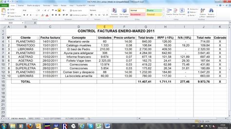 Control De Facturas Con Excel Traducción Médica Técnica Y Literaria