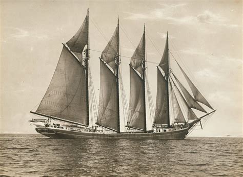 Four Masted Schooner Marthe L Downs Of New Haven 20th Century