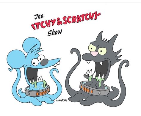 Itchy and Scratchy, The Simpsons | Simpsons art, Itchy ...