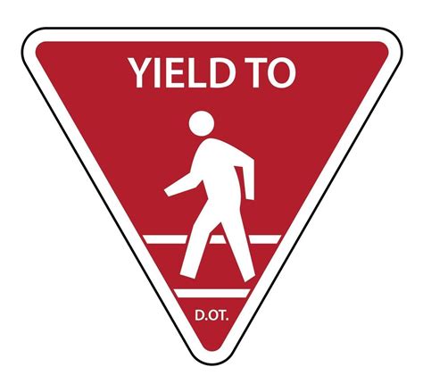 Traffic Sign Yield To Pedestrians 2201557 Vector Art At Vecteezy