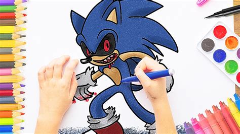 Como Dibujar A Sonicexe Facil How To Draw Sonicexe Como Desenhar