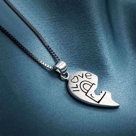 Personalized Lock And Key Matching Couple Necklace In 925 Sterling Silver