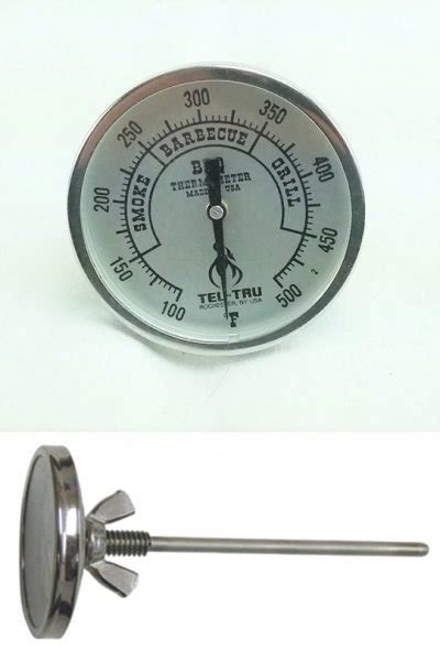 Tel Tru Bq225 Grill Hood Thermometer Long Stem