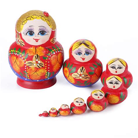 Wooden Handicraft Layer Russia Matryoshka Nesting Doll Home Decoration