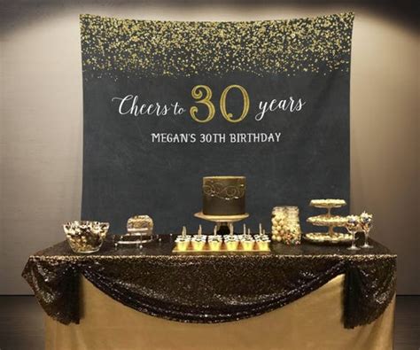 Cheers To 30 Years Banner 30th 50th Birthday Party Photo
