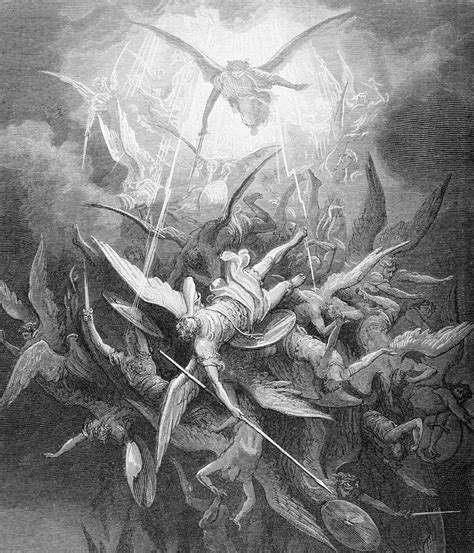 The Fall Of The Rebel Angels Painting By Gustave Dore Pixels Merch
