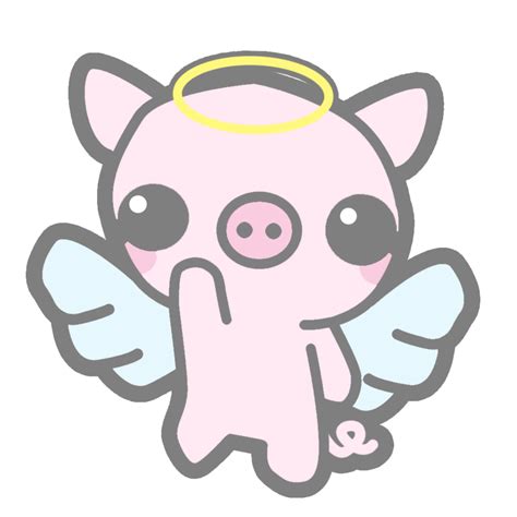 A Pink Pig With Angel Wings On Its Back