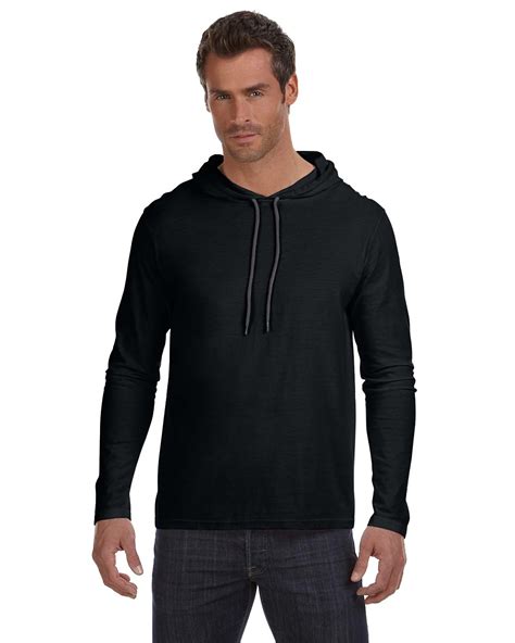 Anvil 987an Adult Lightweight Long Sleeve Hooded T Shirt Shirtmax