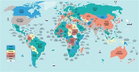 World Map With Country Names And Capitals 18 Images World Map Of