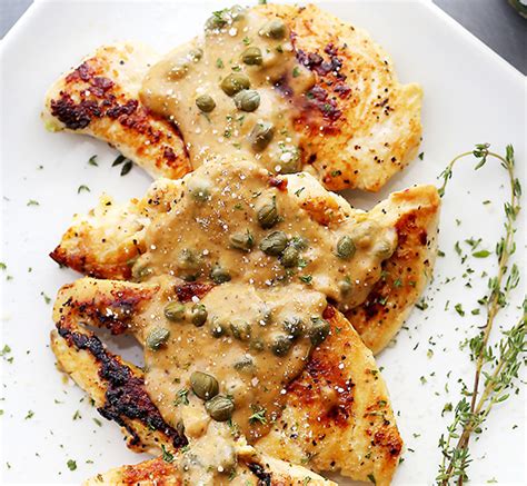 After searing, then a peppercorn sauce is made and served over the steak. Lemon Pepper Chicken With Creamy Capers Sauce - #STARFineFoods