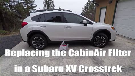The cabin air filter is located on the passenger side behind the glove box. Subaru Crosstrek XV Cabin Air Filter Replacement - YouTube