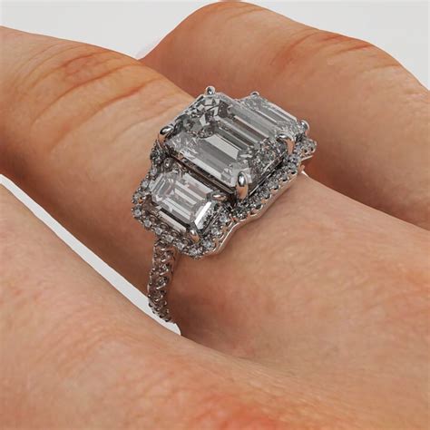 3 Carat Emerald Cut Diamond Ring