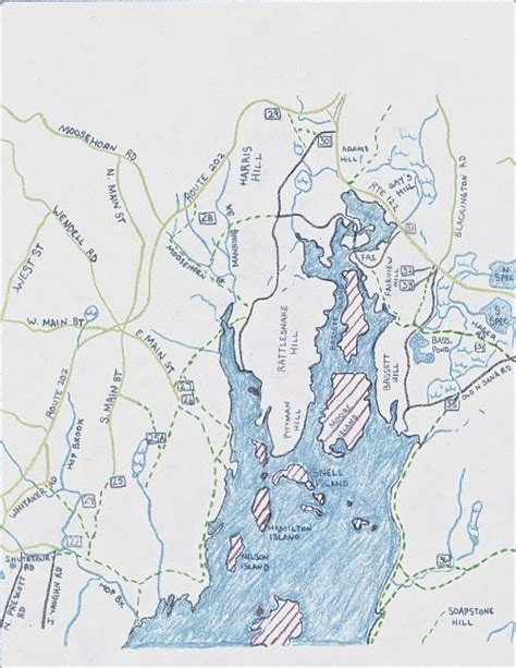 The Quabbin Valley Water Projects Map Reservoir