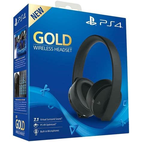Cuffie Ps4 Gold Wireless Sony Playstation 4 2 0 Stereo Gioco Headset Videogames Ps4 Wireless
