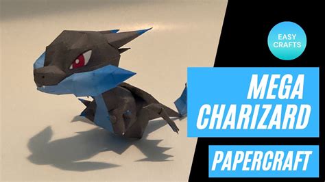 Pokemon Rumble Mega Charizard X Papercraft Youtube