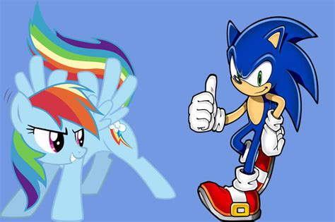 Rainbowdash And Sonic By Soniclvr On Deviantart