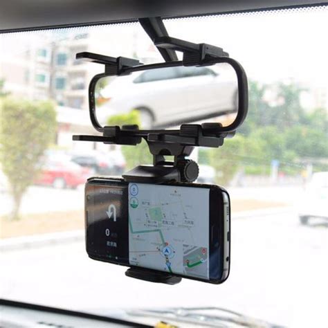 Universal Adjustable Car Phone Holder Car Rearview Mirror Mount Mobile