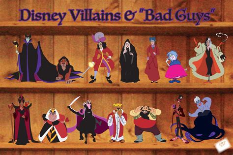 Disney Villains And Bad Guys Collection 14 Characters 24 X 36