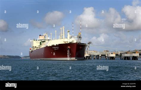 Liquefied Natural Gas Lng Carrier Al Sheehaniya Tied Up Alongside