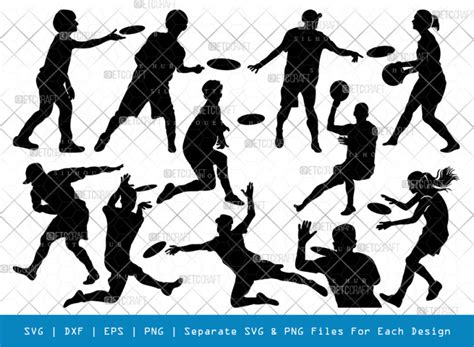 Ultimate Frisbee Svg Ultimate Frisbee Silhouette Frisbee Svg Sport