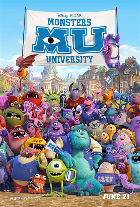 Monsters University Theatrical Poster Pixar Talk