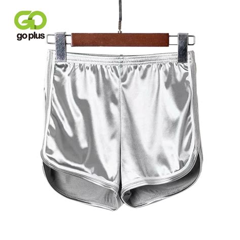 goplus plus size high waist side stripe shorts women 2019 spring summer fashion glossy elastic