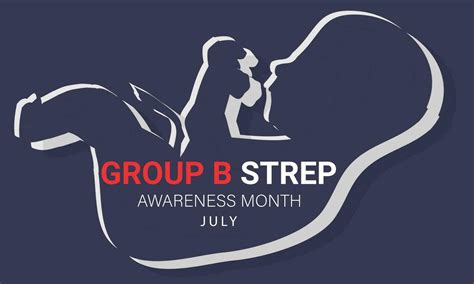 Group B Streptococcus Awareness Month Background Banner Card Poster Template Vector