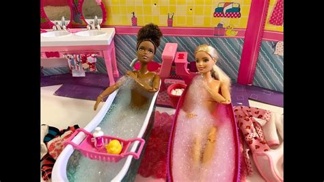 barbie bedroom morning routine bath time youtube
