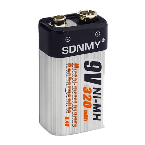 bateria 9v recargable 320mah sdnmy blister tecnopicada